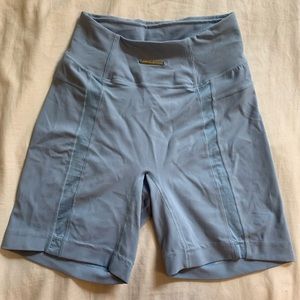 Gymshark biker shorts- light blue